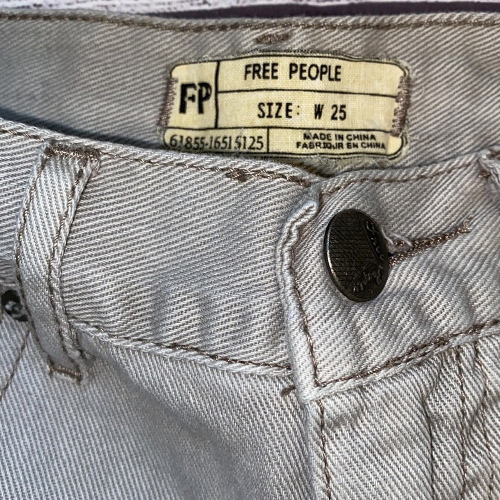 Free People Gray Denim Shorts - Picture 6 of 10